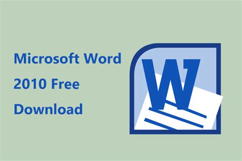 Microsoft Word 2010 Free Download for Windows 10 64-Bit/32-Bit