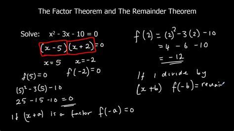 Remainder Theorem And Factor Theorem Worksheet