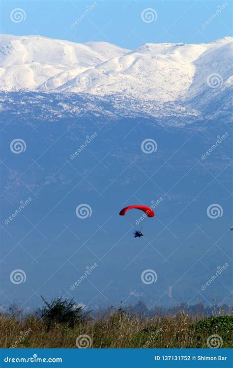 Snow lies on Mount Hermon stock photo. Image of clouds - 137131752