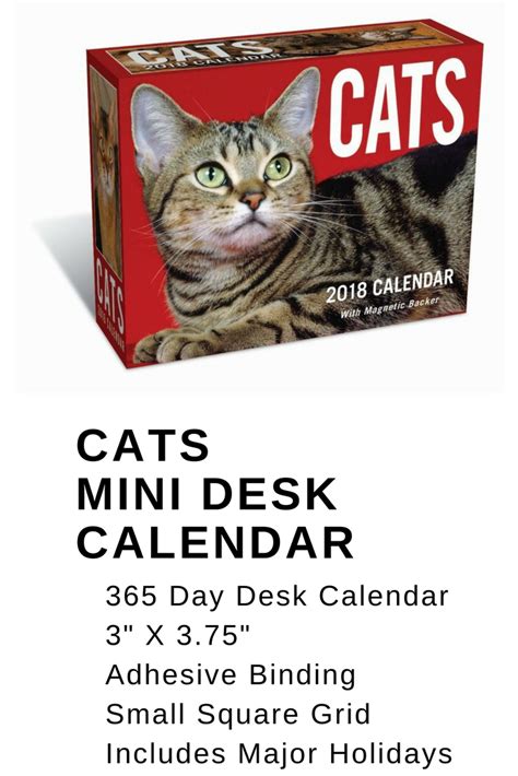 The Cats Mini-Desk Calendar pays tribute to the cuddliest of companions - the feline. Each full ...