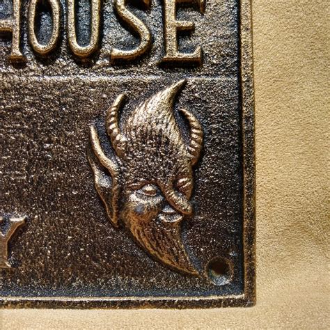 Jersey Devil House cast iron plaque ~ Leeds Point New Jersey Pine ...