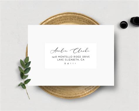 Printable Address Labels Template, 4x2 Avery Address Label, Editable Wedding Envelope Labels, OM ...