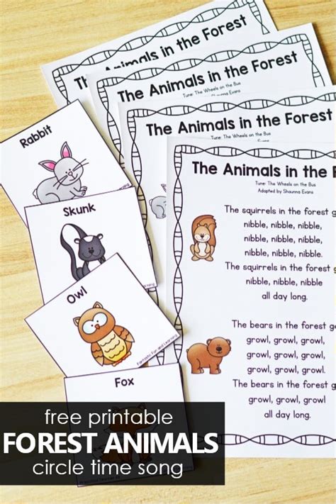 Forest Animals Preschool Circle Time Song - Fantastic Fun & Learning