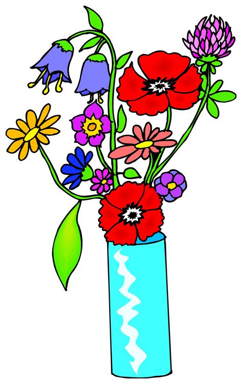 Blue Vase Fantasy Flowers Free Stock Photo - Public Domain Pictures