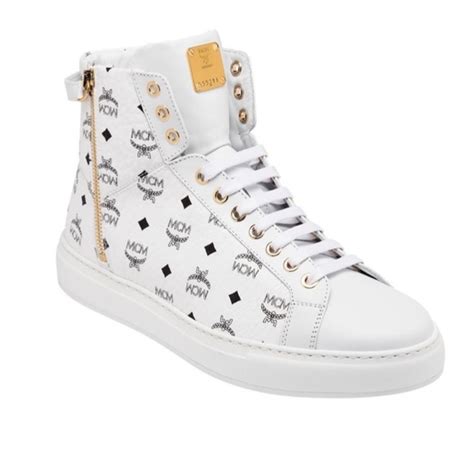 MCM | Shoes | Mcm Sneakers Size 8 In Women White Hightop | Poshmark