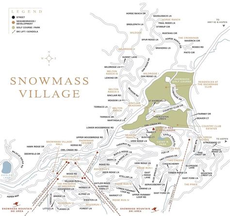 Snowmass Map | Snowmass village, Colorado street, Snowmass