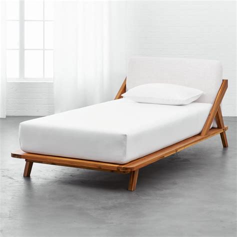 Modern Beds, Bed Frames & Headboards | CB2 | Wood twin bed, Wooden bed design, Bed furniture