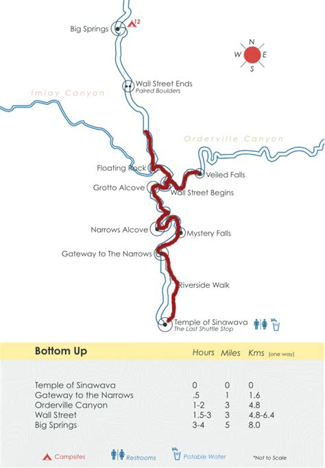 The-Narrows-map.png (680×981) | Narrows, Temple of sinawava, Big springs