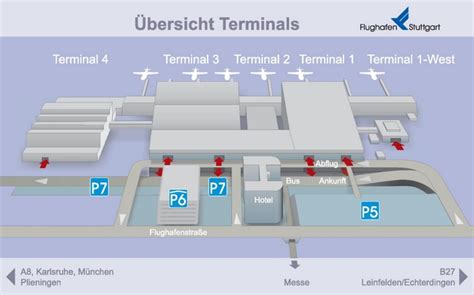 Stuttgart airport map - Ontheworldmap.com