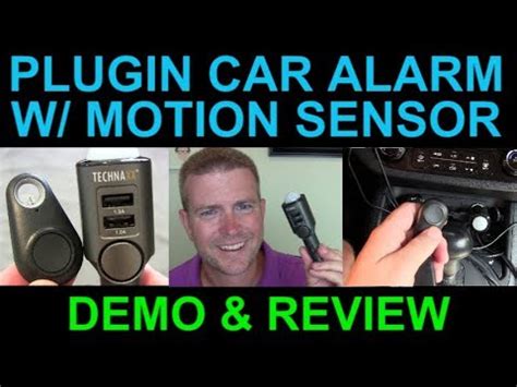 PIR Motion Sensor Plugin Car Alarm Siren With Charging Function by Technaxx Demo Review - YouTube