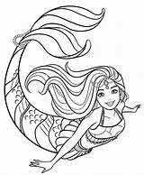 Barbie Colorir Sereia Sirena Meerjungfrau Dolphin Template Youloveit  sketch template