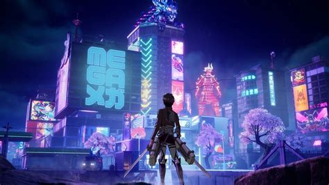 Fortnite's Neon-Drenched MEGA City Is Full of Anime Crossovers and Grind Rails | Push Square