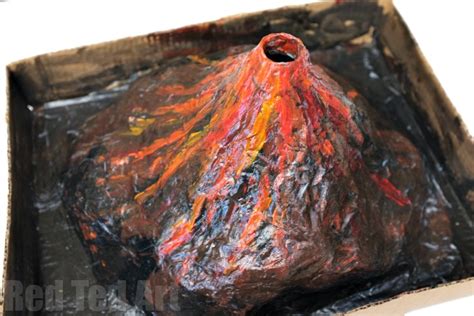 How to Make a Papier Mache Erupting Volcano for the Science Fair (Easy) | Science fair projects ...