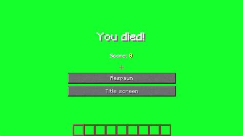 Minecraft Died Screen