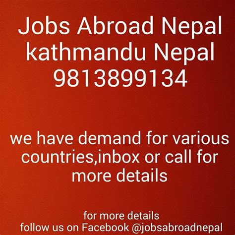 JOBS ABROAD NEPAL | Kathmandu