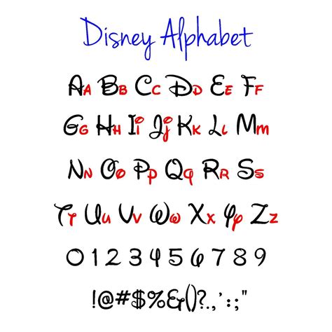 Disney Alphabet Disney SVG Disney SVG Alphabet Vector | Etsy | Disney ...