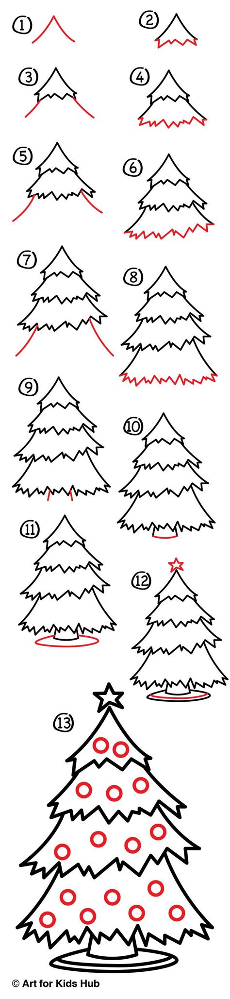 How To Draw A Christmas Tree - Art For Kids Hub - | Art for kids hub ...