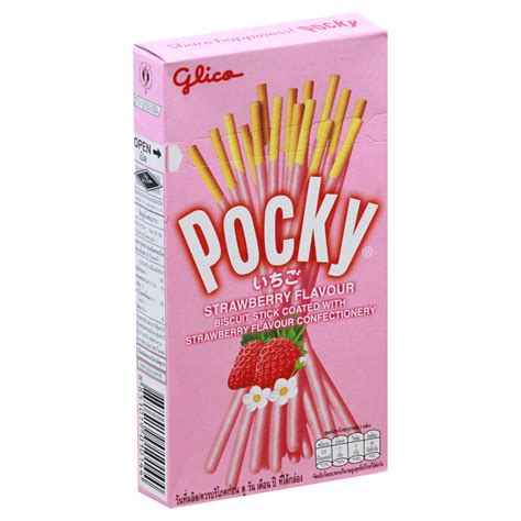 Glico Pocky Strawberry Biscuit Sticks - Shop Cookies at H-E-B