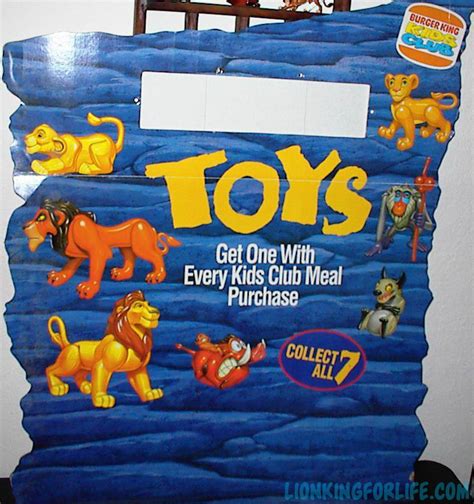 Lion King Burger King Happy Meal Toy Display by LionKingForLife on ...