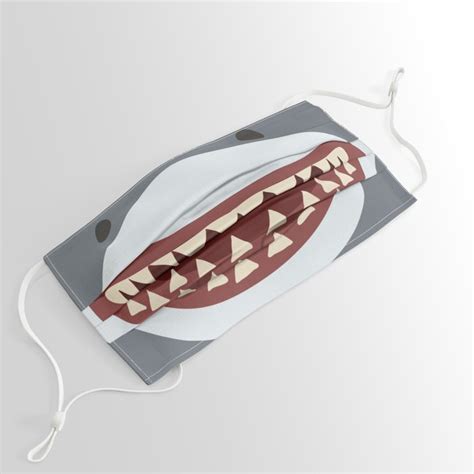 Shark Teeth Funny Kids Cartoon Smile Face Mask by SweetBirdieStudio ...