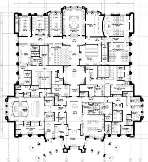 Small Temple Interior | Architectural floor plans, Floor plans, Mansion ...