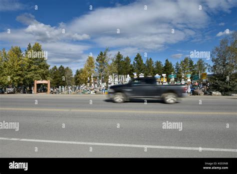 Watson Lake, Signpost Forest, Yukon, Canada Stock Photo - Alamy