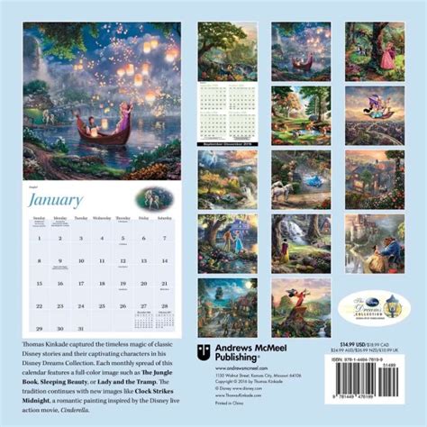 Start off the New Year with a Thomas Kinkade Disney 2017 Calendar ...