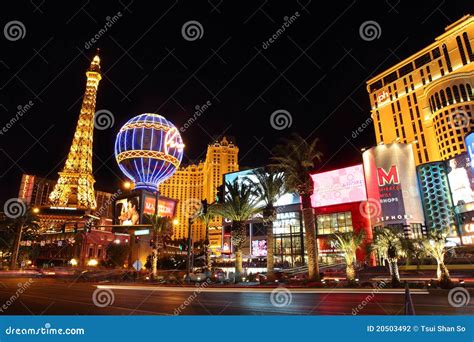 Las Vegas Strip at Night editorial photography. Image of city - 20503492