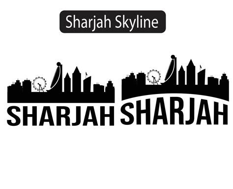 Sharjah City Skyline Silhouette Vector Illustration 10873626 Vector Art at Vecteezy