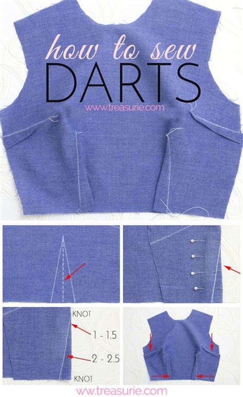 Sewing Darts - Step by Step Easy Tutorial | TREASURIE