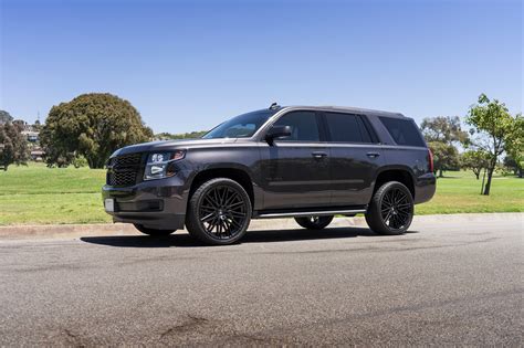 Black on Black Chevy Tahoe with Custom Projector Headlights — CARiD.com ...