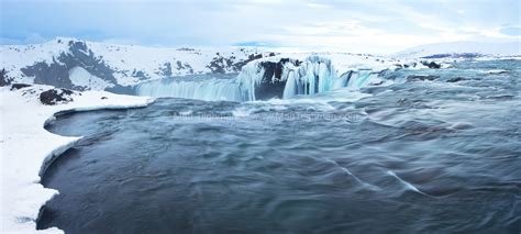 God's Eye View - Godafoss in Winter - Matt Tilghman Photography