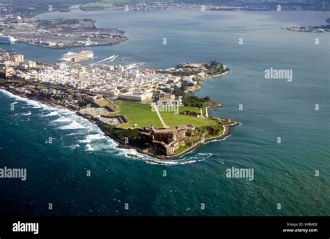 Aerial view of El Morro in Old San Juan Puerto Rico Stock Photo - Alamy