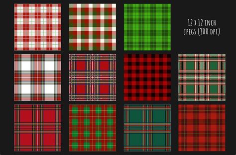 Seamless Christmas Plaid By Paper Farms | TheHungryJPEG