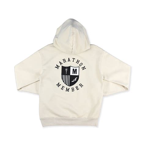 Marathon Members Hoodie - Bone – The Marathon Clothing