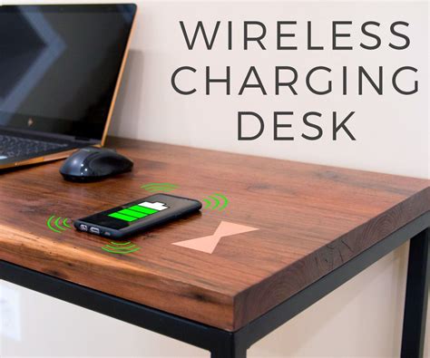 Wireless Charging Desk With Metal Inlay | Charging desk, Diy computer desk, Metal working