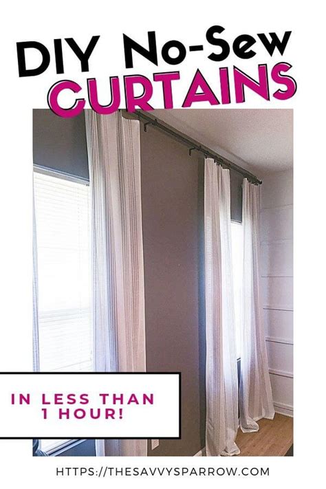 DIY No Sew Curtains from a Tablecloth! - The Savvy Sparrow