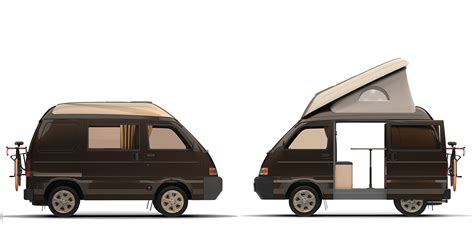 Piaggio Porter Van Camper Edition V1 :: Behance