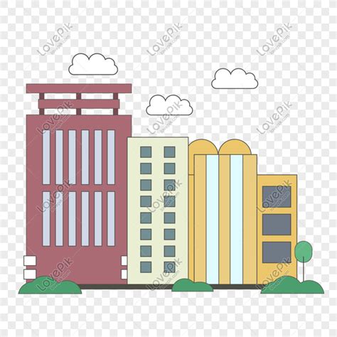 Cartoon Wind High-rise City Building, Cartoon Style High-rise City Buildings, High-rise ...