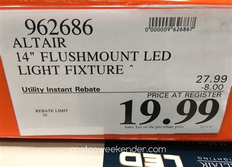 Altair 14-inch LED Flushmount Light Fixture (model AL-3151) | Costco ...