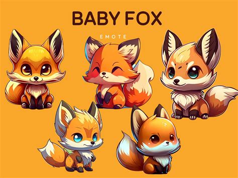 Cute Baby Fox Emote Collection Twitch & Discord Channel Points Streamer ...