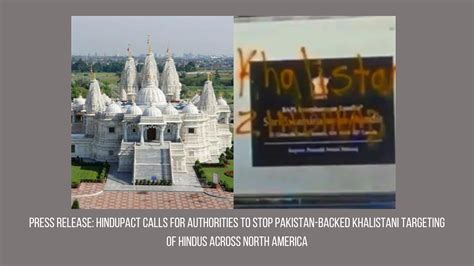 Press Release: BAPS Toronto Mandir Vandalism: HinduPACT Calls for ...