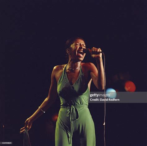 American singer and actress Natalie Cole performs on stage at the ...