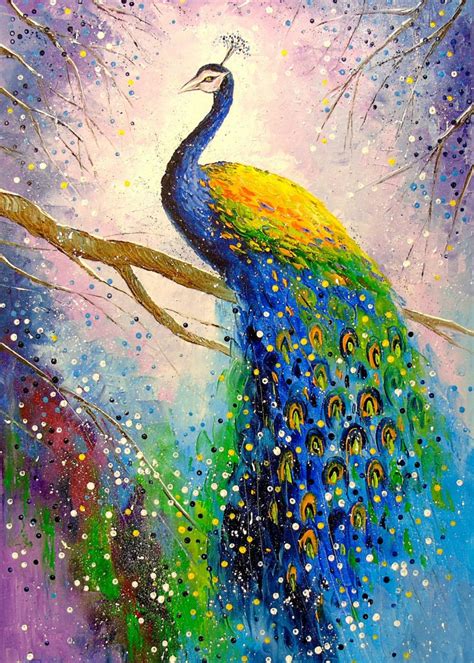 'Magnificent peacock' Poster, picture, metal print, paint by Ольга ...