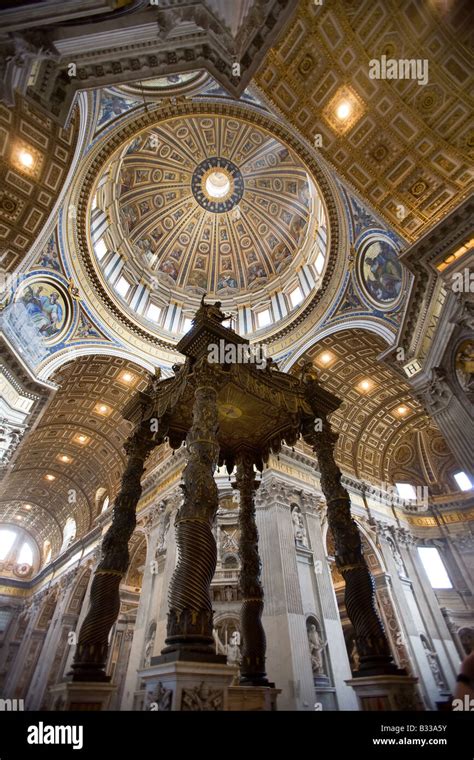 Rome, Italy, St. Peter's Basilica, interior view Stock Photo - Alamy