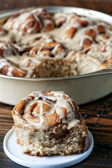 Banana Bread Maple Cinnamon Rolls with Maple Glaze