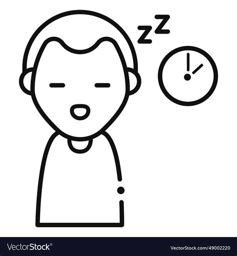 Sleepy man icon Royalty Free Vector Image - VectorStock