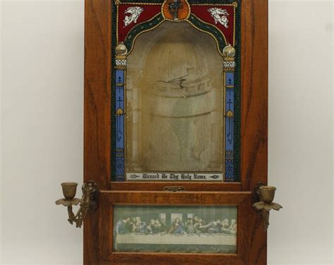 Vintage Alter Antique Viaticum Eucharist Catholic 1910 Shadow Box V9255 ...