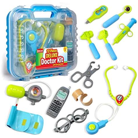 Durable Kids Doctor Kit Electronic Stethoscope 12 Medical Doctor&39s ...