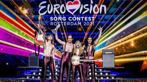 Eurovision Song Contest 2021 Winners - Eurovision Song Contest Movie - Video of Maneskin at ...